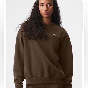 Alo ACCOLADE CREWNECK PULLOVER Espresso Medium